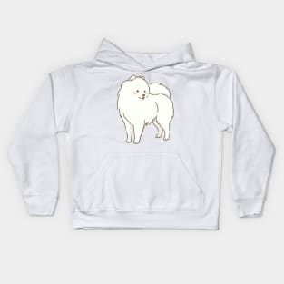 Cute samoyed dog smiling Kids Hoodie